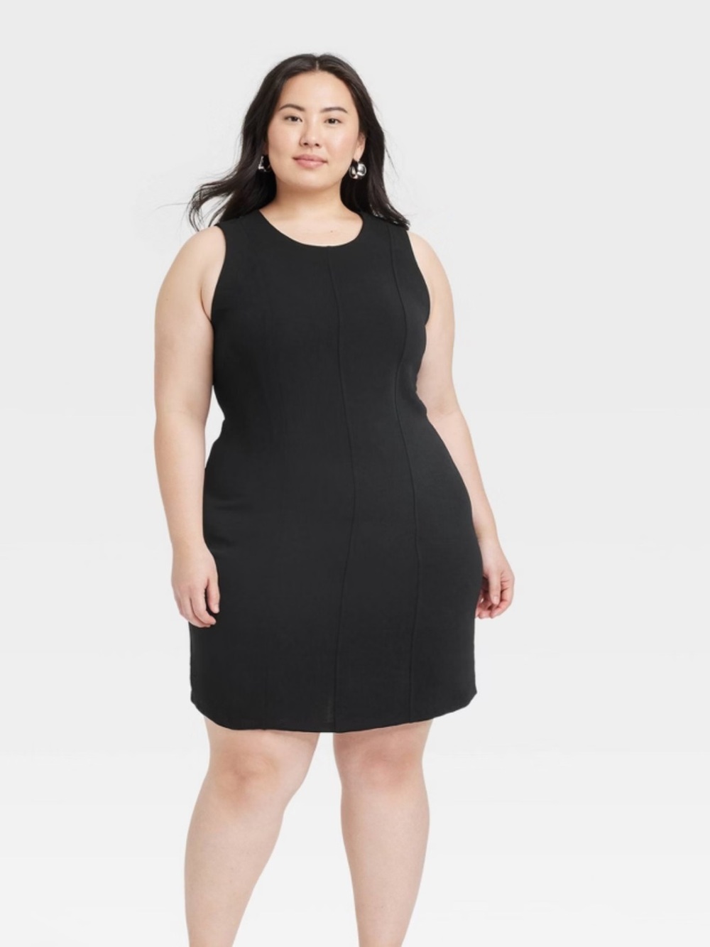 a new day Black Sleeveless Sheath Mini Dress